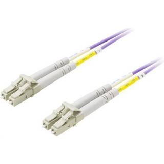 DELTACO fiberkabel, LC - LC, UPC, 50/125, OM4, duplex, multimode, 2m