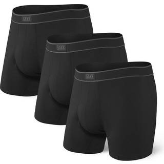 Saxx Daytripper Boxer Brief Fly 3-Pack Syntetisk undertøj Herrer størrelse S farve sort