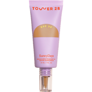 Tower 28 Beauty SunnyDays SPF 30 Tonet mineralsk solcreme - Til flsom hud - 2-i-1 ansigtsbredspektret UVA/UVB-beskyttelse + Foundation - Nuance