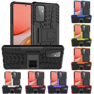 Stødbestandigt cover med stativ Samsung Galaxy A72 5G  - rød