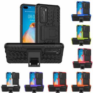 Stødbestandigt cover med stativ Huawei P40 Pro (ELS-AN00)  - rød