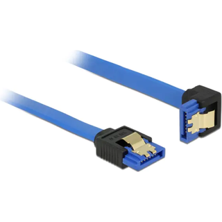 Delock - SATA 600 vinklet kabel - Blå - 30 cm