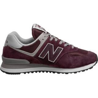 New Balance Mænd 574 Core i Rød/Hvid Suede/Mesh, Størrelse 41.5