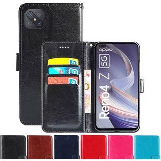 Wallet Cover 3-kort Oppo Reno4 Z 5G  - Lyseblå