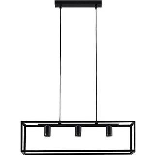 Lindby hængelampe Emily, 72 cm, sort, 3 lyskilder, metal