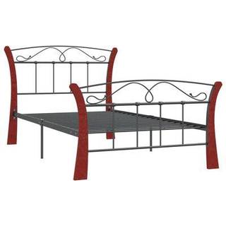 Sengeramme Metal Sort - Sort og lysebrun / 100 x 200 cm