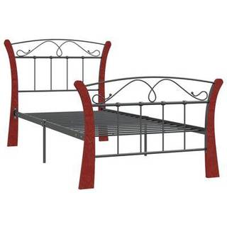 sengestel 90x200 cm metal sort