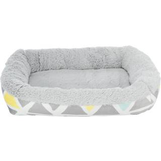 Trixie Bunny cuddly bed square plush 30 × 6 × 22 cm multi coloured//grey