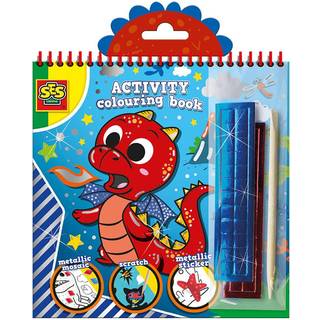 Activity and Coloring Book Metallic 3in1 - Børnebog - paperback
