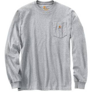 CARHARTT Trøje Workwear Pocket T-Shirt L/S Heather Grey - XL