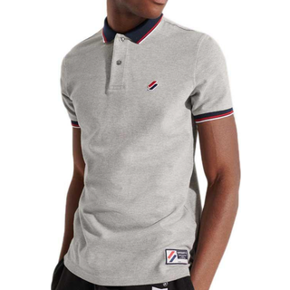 Superdry Sportstyle poloshirt i økologisk bomuld med dobbelt kant