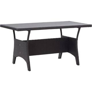 havebord 120x70x66 cm polyrattan sort