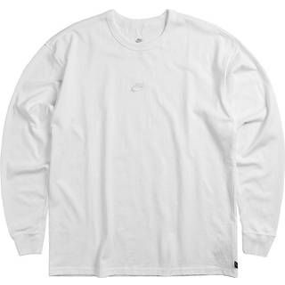 Langærmet Nike Sportswear Premium Essentials-T-shirt til mænd - hvid