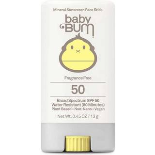 Sun Bum Baby SPF 50 Mineral Solstift - Duftfri, Rejseformat, UVA/UVB til ansigt og krop, ca. 12,8 g