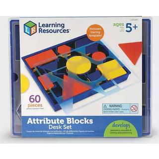 L?ringsressourcer Attributblokke Skrivebord Set i bakke matematikblokke 60 stykker S?t 5+