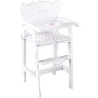 Kidkraft Tiffany Bow Scalloped -Edge Wood Lil Doll High stol med s?depude - Hvid gave i alderen 3+