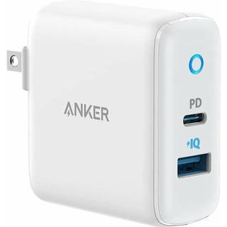 Anker PowerPort PD+2 33W Vægoplader m. USB-A+USB-C - Hvid