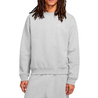 Sweatshirt Nike Nrg SoloSwoosh Crew Fleece Dk Grey Heather/ White L - White - L