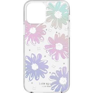 Kate Spade New York Beskyttende hardshell -sag kompatibel med iPhone 12 Pro Max - Daisy Iridescent Folie/White/Clear/Gems