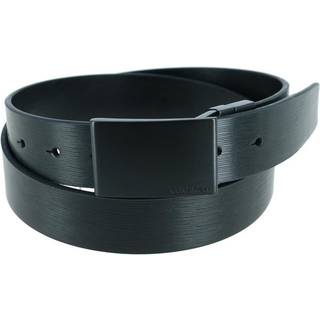 Calvin Klein Men's Reversible Dress Belt med plack spänne svart/svart liten (30-32)