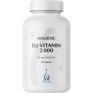 Holistisk vitamin D3 2000 IE, 180 kapsler, 2000 IE