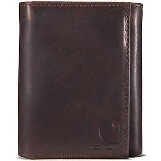 Carhartt B0000219 Oil Tan Trefold Læderlomme med 6 kortlommer, ID-vindue, pengelomme, præget logo