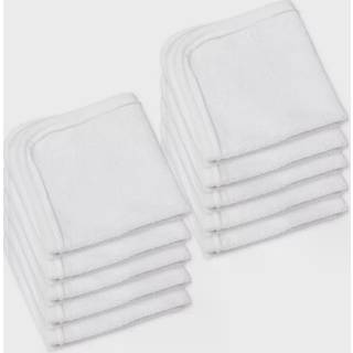 Honestbaby 10-pack Organic Cotton Baby-Terry Wash Cloths Bright White One Size 10 Count (Pack of 1)