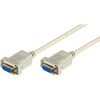 Seriel null modem kabel, D-Sub 9 hun - hun | 2 meter | PRIS-MATCH