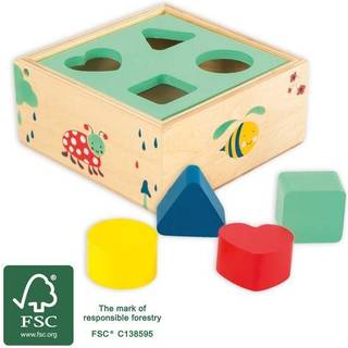 Small foot Shape-Fitting Cube Forest aktiviteter puslespil af træ 12 m+ 5 stk. - 5 stk.