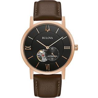 Bulova 97A155 Sort/Læder Ø42 mm