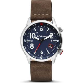Columbia Outbacker Quartz Navy Blue Dial Brown Leather Strap Men's Watch CSC01-001