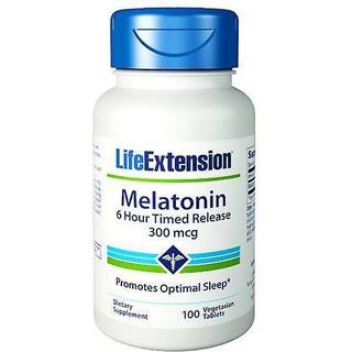 Melatonin 6-timers tidsfrigivelse, 300 mcg - 100 vegetariske tabletter