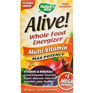 Nature's Way – Alive! Max3 Daglig Multivitamin Uden Jern 90 Tabletter