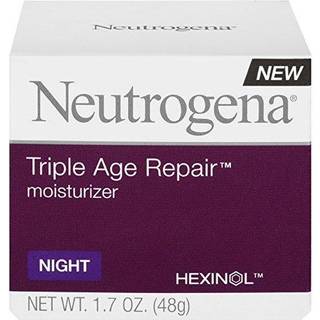 Neutrogena Triple Age Repair Natcreme med HEXINOL-teknologi og C-vitamin, 50 ml - Udglatter rynker, forbedrer hudtonen og fastheden