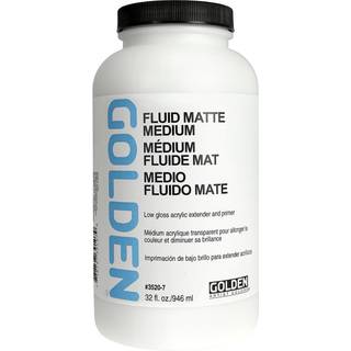 Golden Acrylic Fluid Matte medium - 32 oz krukke