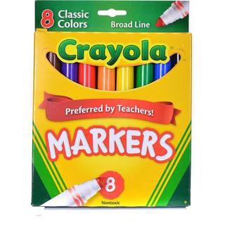 Crayola 8 ikke -toksiske klassiske farver mark?rer 8 pk (pakke med 6)
