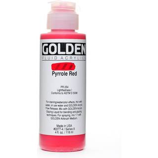 Golden Fluid Acrylics - Pyrrole Red - 4 Oz flaske