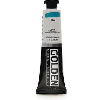 Åben langsomtørrende akryl af Golden Teal 2 fl oz. Rør professionel akrylmaling uigennemsigtig