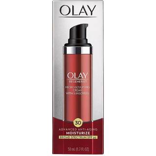 Olay Face Moisturizer Regenerist Microsculpting Cream med SPF 30 solcreme og E-vitamin til avanceret anti-aging 50 ml