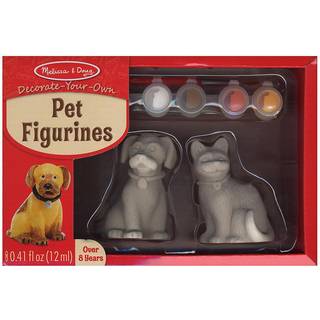 Melissa & Doug skabt af mig! Kæledyrsfigurer håndværkssæt (harpikshund og kat 6 maling pensel)
