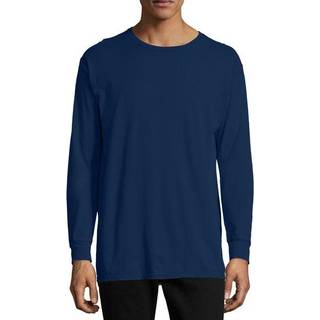 Unisex tøjfarvet langærmet t-shirt-sort-S (D0102H7KYXJ)