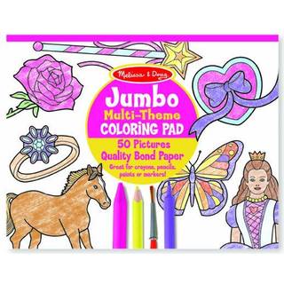 Melissa & Doug Jumbo 50 -siders børns farvelægning - Heste Hearts Flowers og mere - FSC -certificeret