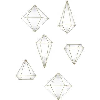 Vægdeco messing sæt 6