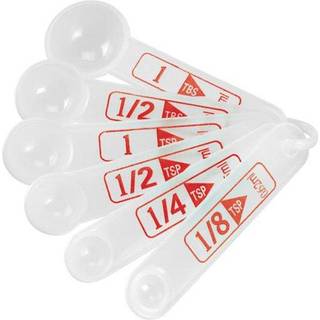 Lärande resurser Mätning av skedar Vit uppsättning av 6 (LER4291)