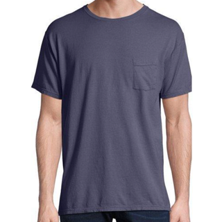 Unisex beklædningsfarvet t -shirt med lomme - sort - S (D0102H7K0Q6)