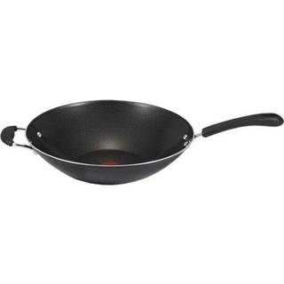 T-fal specialitet nonstick wok og stegepande 14 tommer ovn slagtekyllinger sikker 350F Kkkengrej Gryder og pander Tler opvaskemaskine Sort