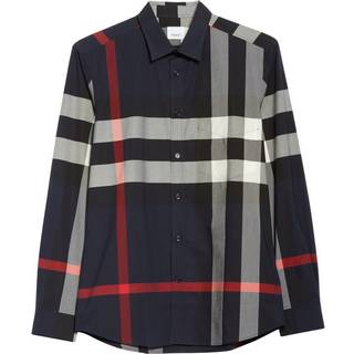 Burberry Somerton checked shirt - blue - EU 38