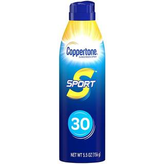 Coppertone Sport Solcreme Spray SPF 30 Vandbestandig solcreme Bredspektret spray Solcreme SPF 30 5,5 oz spray