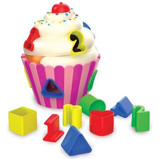 L?ringsrejsen - Tidlig l?ring - Cupcake Shape Sorter - Shape Sorter til sm?b?rn i alderen 12 m?neder og op - prisvindende leget?j
