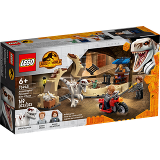 LEGO® 76945 Jurassic World Atrociraptor motorcykeljagt, dinosaurer, 2 babydinoer og minifigurer